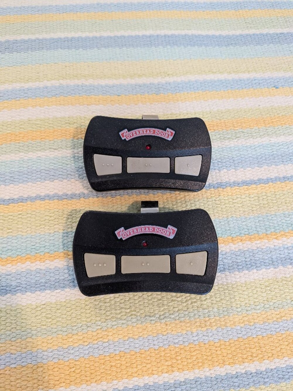 Lot of 2 Overhead Door OCDTR-3 3-Button Garage Door Opener Remotes (FCC: CHQGTXE